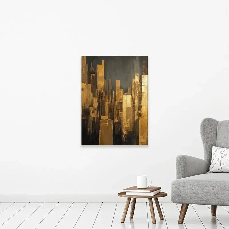 Golden Skyscrapers Canvas Print Golden Skyscrapers Canvas Print wall art product Tanya Ocean