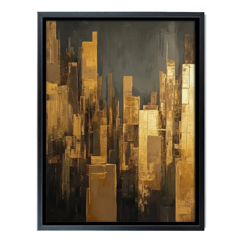Golden Skyscrapers Canvas Print Golden Skyscrapers Canvas Print wall art product Tanya Ocean