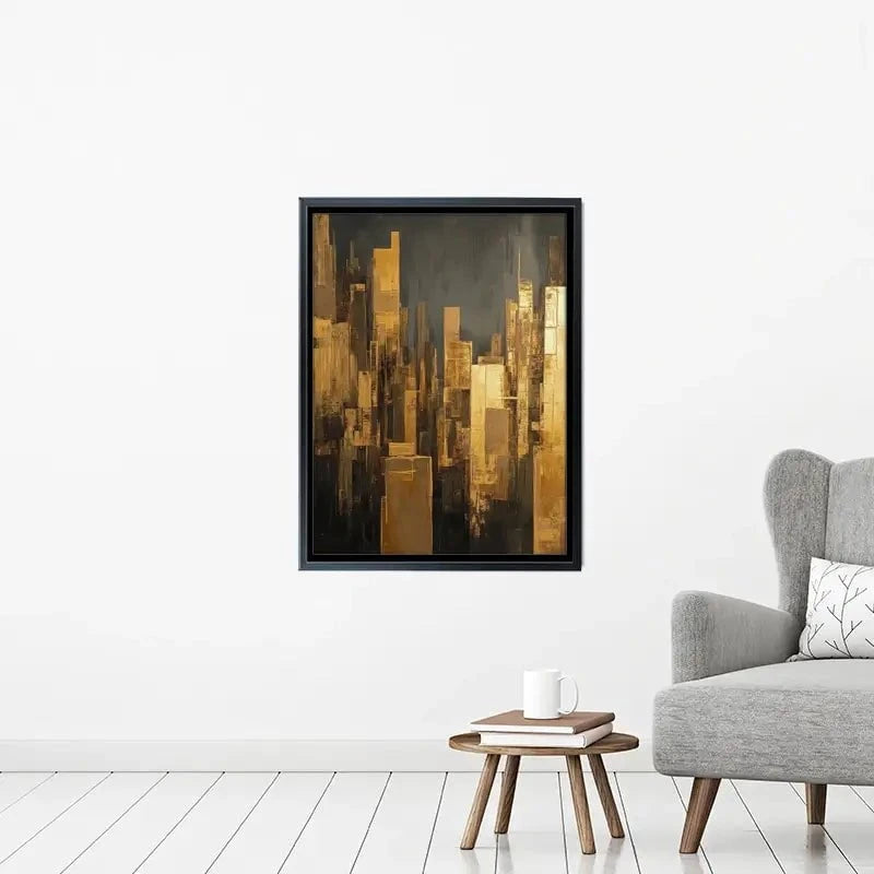 Golden Skyscrapers Canvas Print Golden Skyscrapers Canvas Print wall art product Tanya Ocean