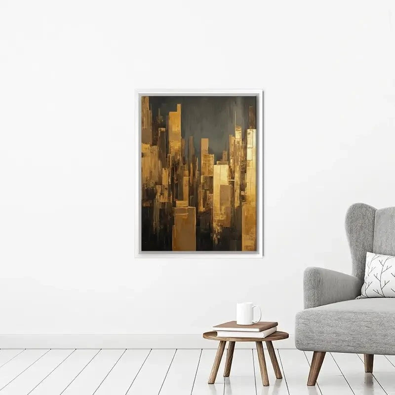 Golden Skyscrapers Canvas Print Golden Skyscrapers Canvas Print wall art product Tanya Ocean