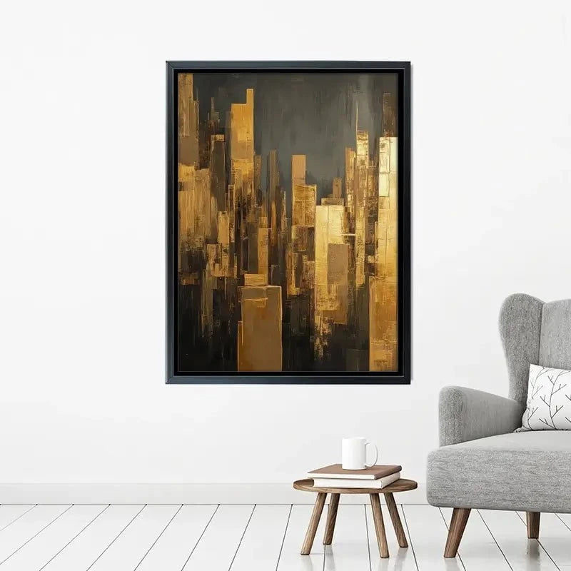Golden Skyscrapers Canvas Print Golden Skyscrapers Canvas Print wall art product Tanya Ocean