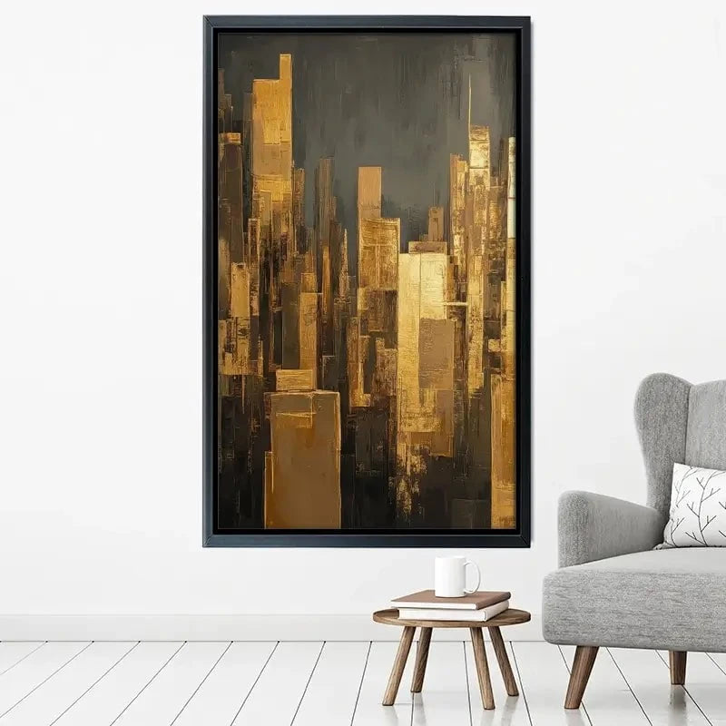 Golden Skyscrapers Canvas Print Golden Skyscrapers Canvas Print wall art product Tanya Ocean