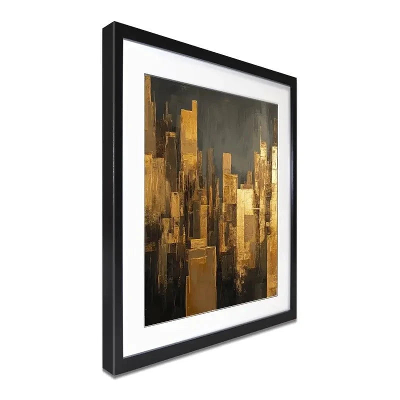 Golden Skyscrapers Framed Art Print Golden Skyscrapers Framed Art Print wall art product Tanya Ocean
