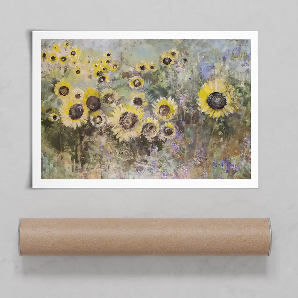 Golden Sunflowers Art Print Golden Sunflowers Art Print wall art product Tiffani Taylor - Independent