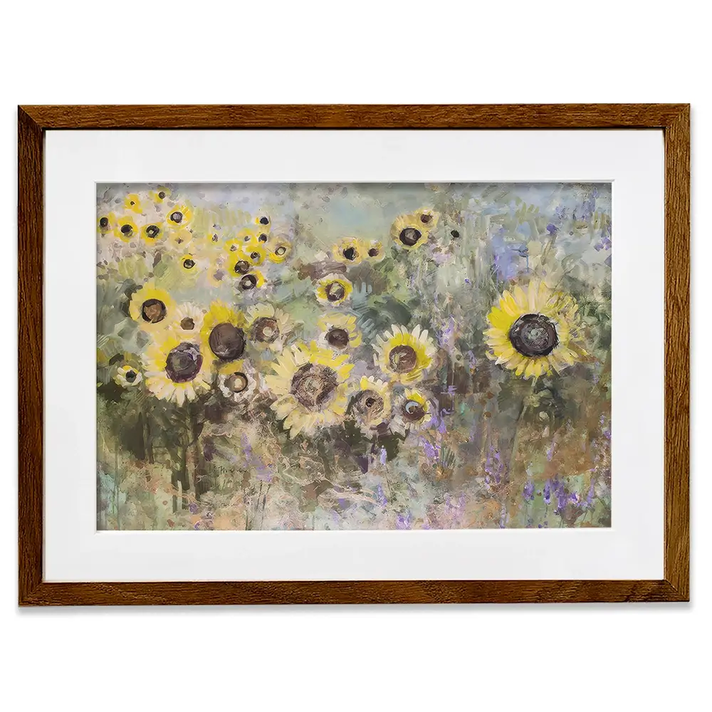 Golden Sunflowers Framed Art Print Golden Sunflowers Framed Art Print wall art product Tiffani Taylor - Independent
