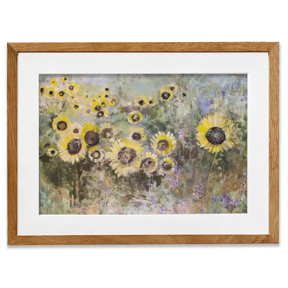 Golden Sunflowers Framed Art Print Golden Sunflowers Framed Art Print wall art product Tiffani Taylor - Independent