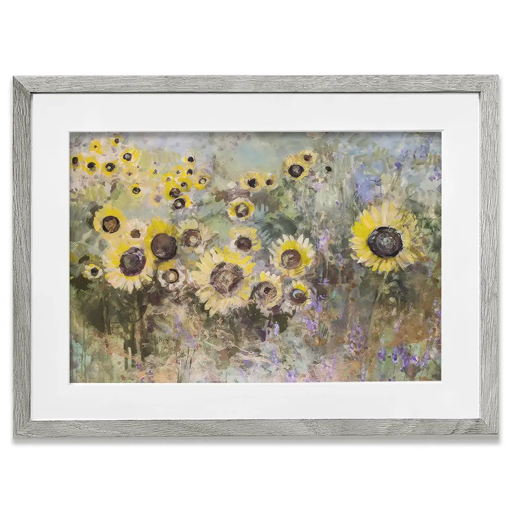 Golden Sunflowers Framed Art Print Golden Sunflowers Framed Art Print wall art product Tiffani Taylor - Independent