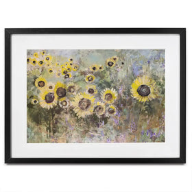 Golden Sunflowers Framed Art Print Golden Sunflowers Framed Art Print wall art product Tiffani Taylor - Independent