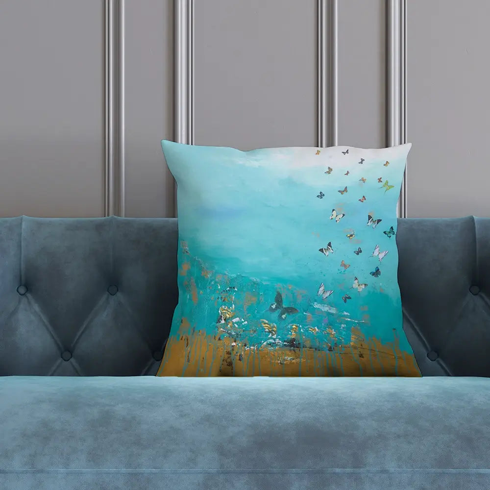 Golden Threads Cushion Golden Threads Cushion wall art product Laure Bury