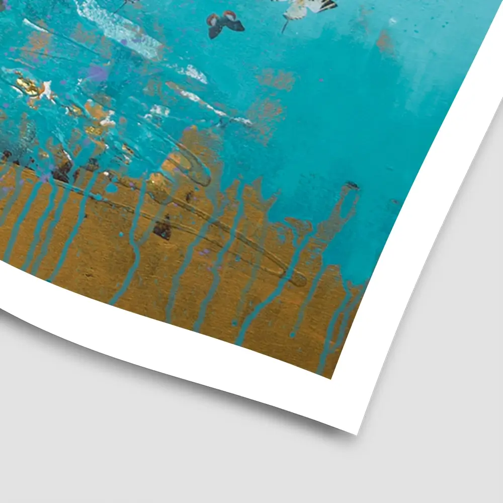 Golden Threads Square Art Print Golden Threads Square Art Print wall art product Laure Bury