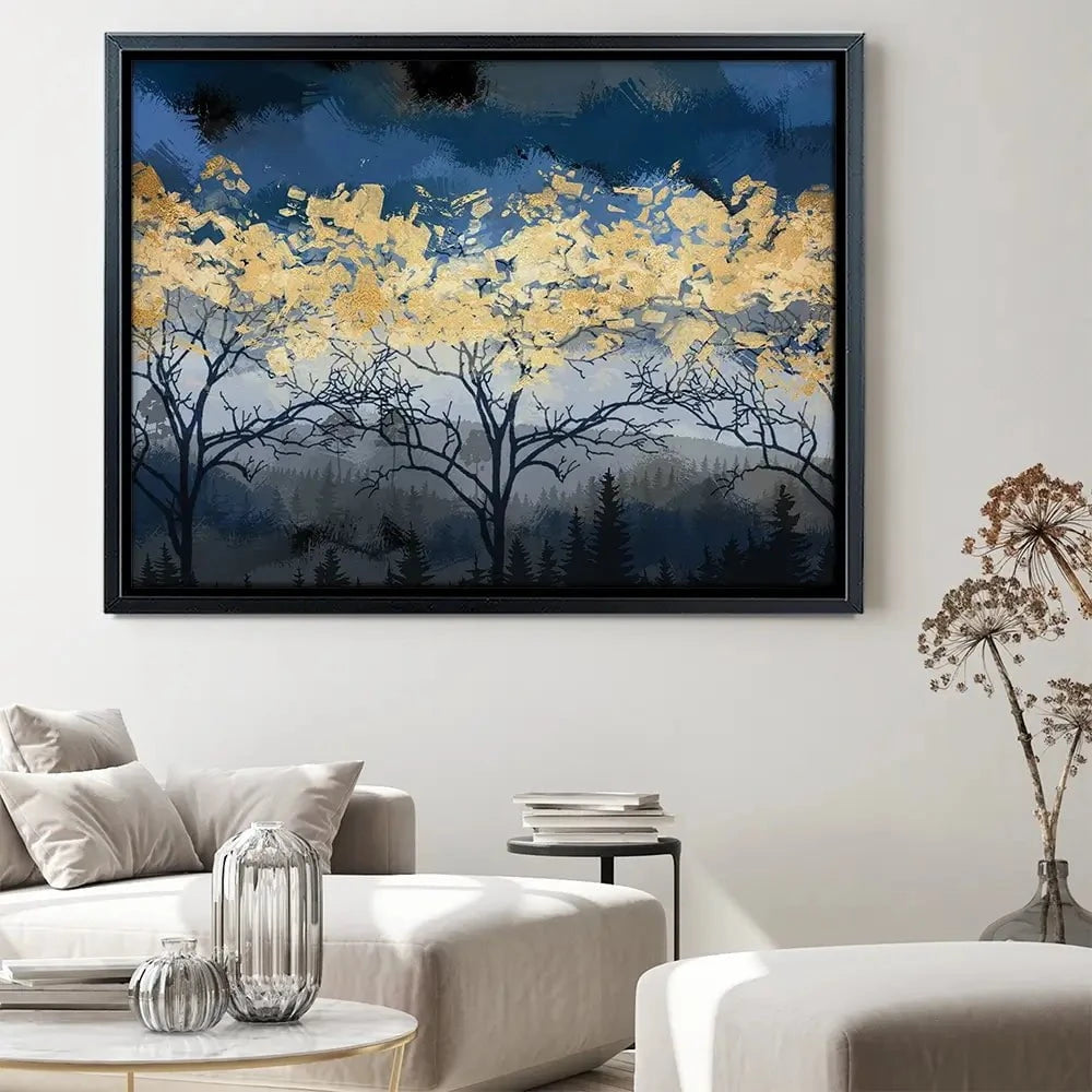 Golden Trees Canvas Print Golden Trees Canvas Print wall art product FLOWER 3D / Shutterstock