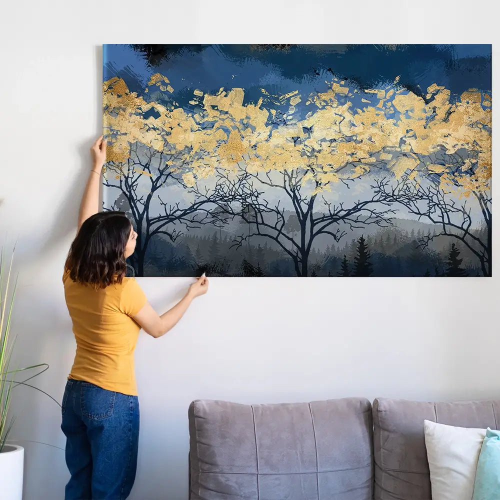 Golden Trees Oversized Canvas Print Golden Trees Oversized Canvas Print wall art product Art Print Shop