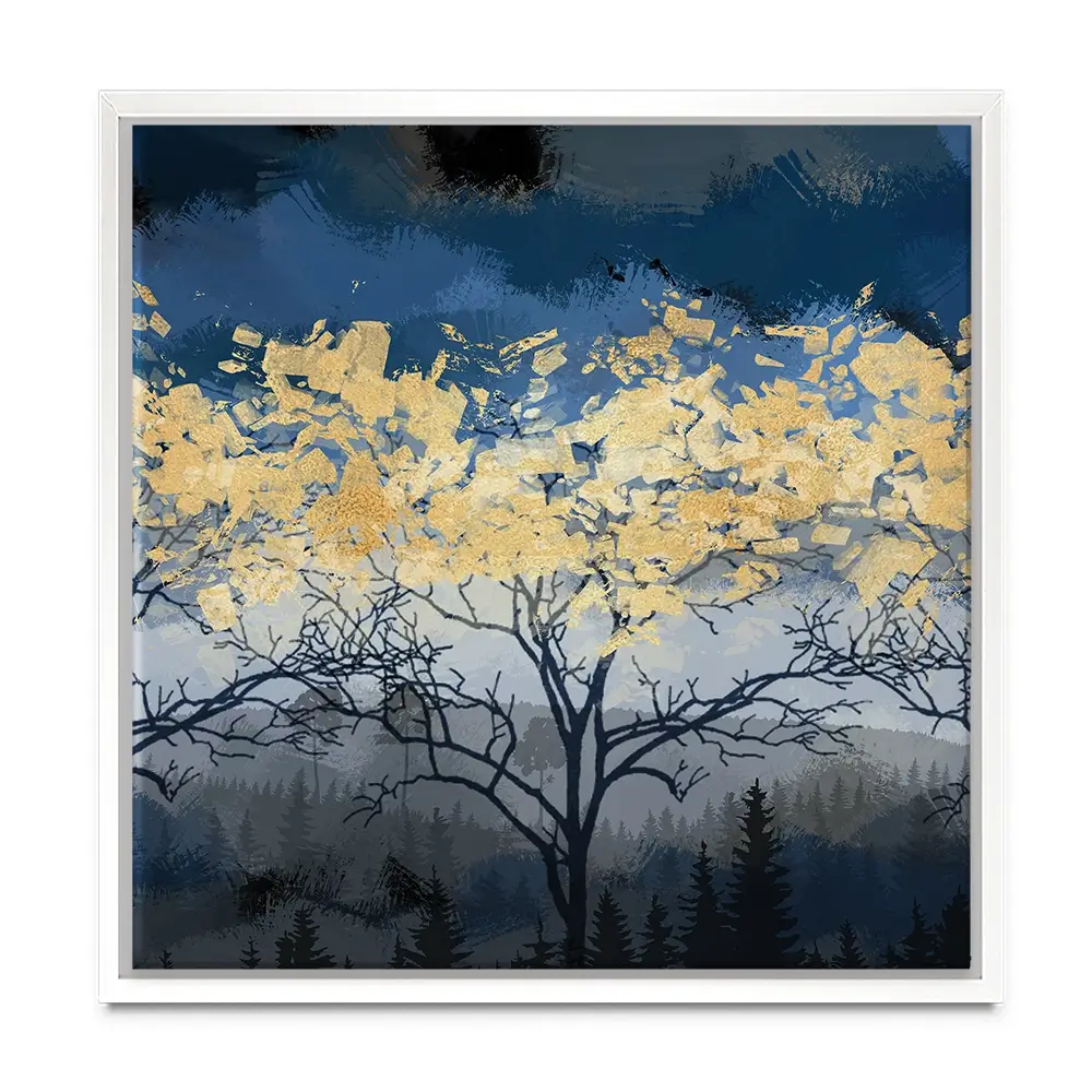 Golden Trees Square Canvas Print Golden Trees Square Canvas Print wall art product FLOWER 3D / Shutterstock
