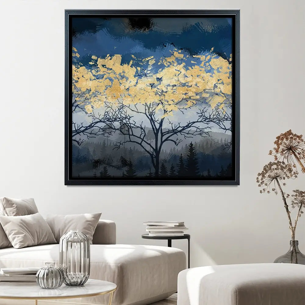 Golden Trees Square Canvas Print Golden Trees Square Canvas Print wall art product FLOWER 3D / Shutterstock