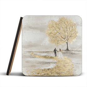 Golden Vows Coaster Set Golden Vows Coaster Set wall art product Isabella Karolewicz