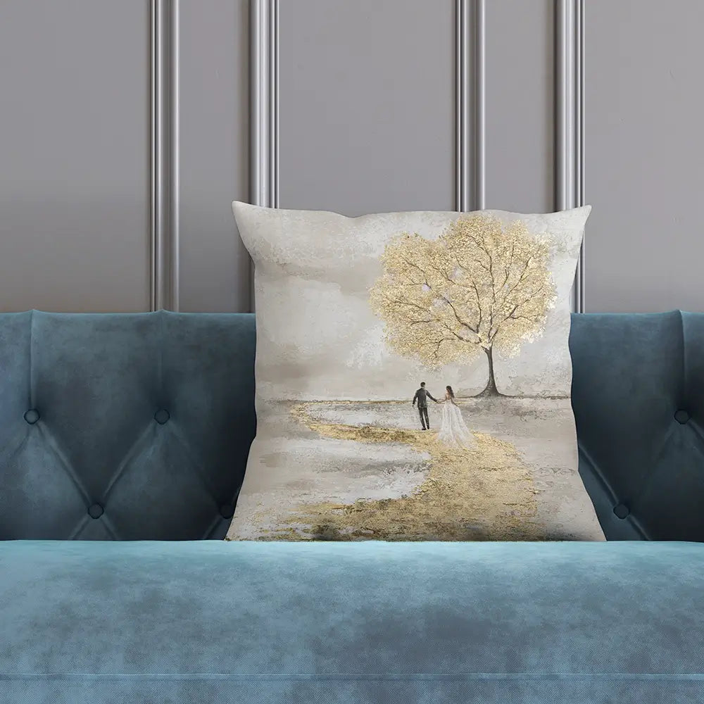 Golden Vows Cushion Golden Vows Cushion wall art product Isabella Karolewicz