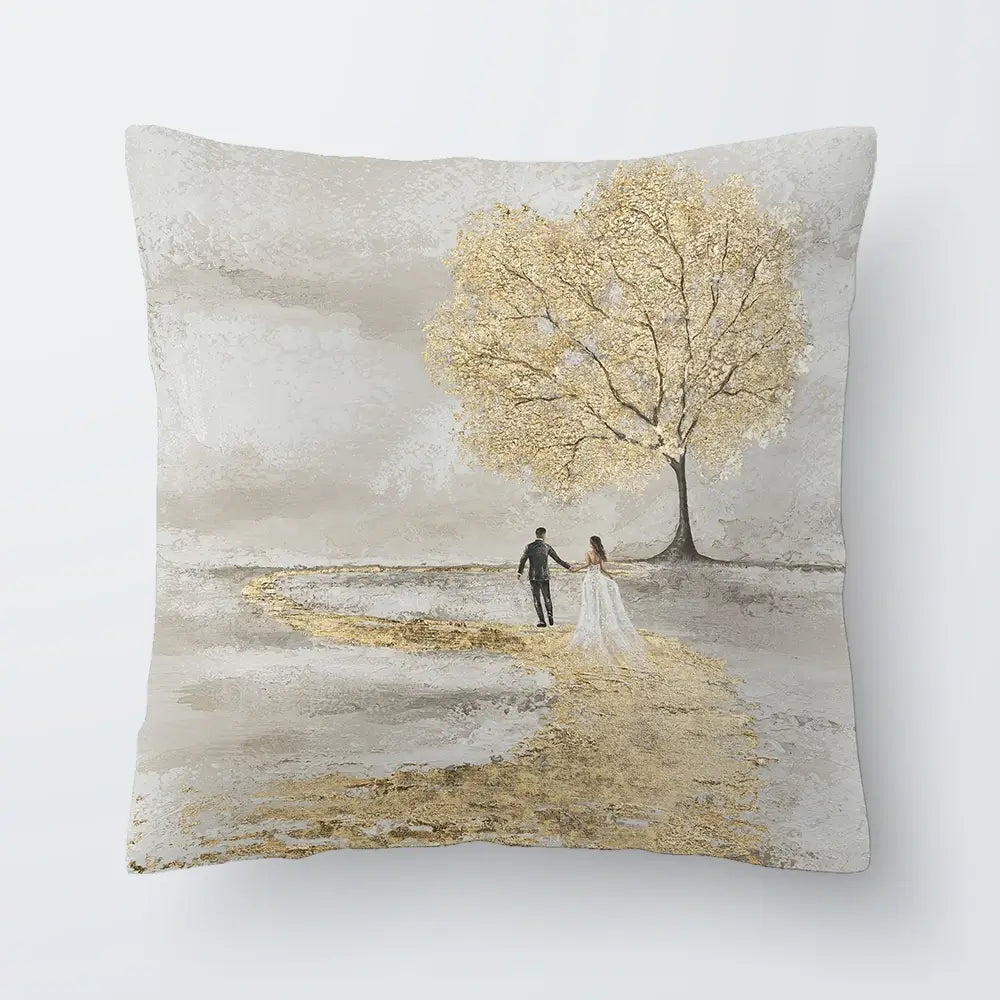 Golden Vows Cushion Golden Vows Cushion wall art product Isabella Karolewicz