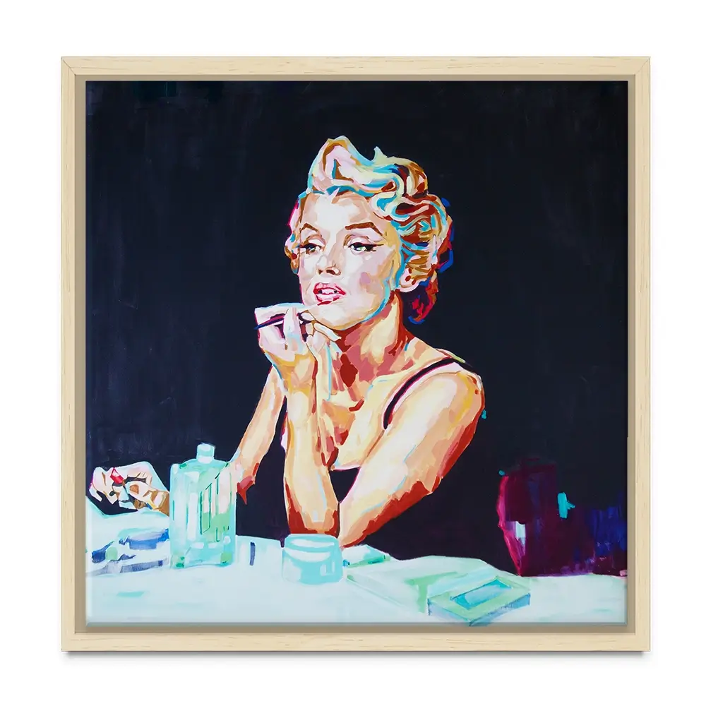 Goodbye Norma Jean Square Canvas Print Goodbye Norma Jean Square Canvas Print wall art product Juliet Stockton