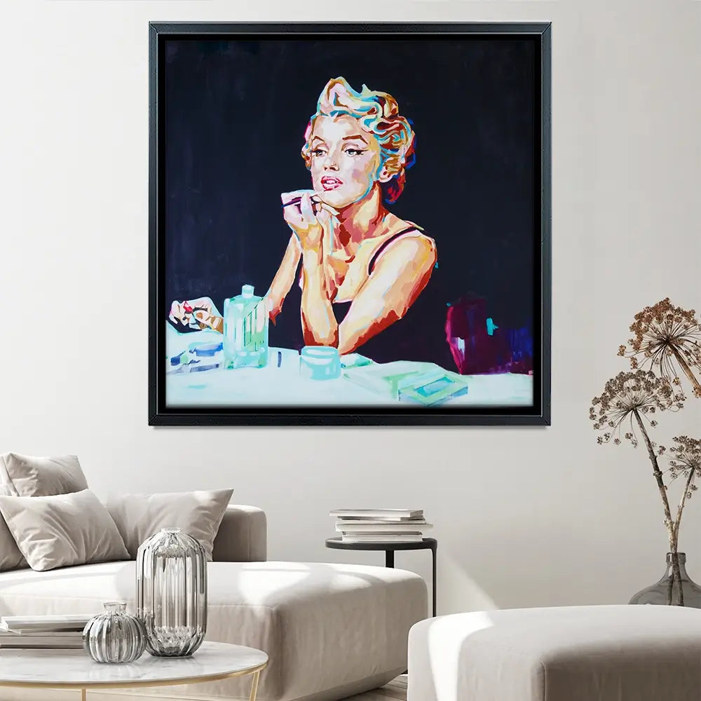 Goodbye Norma Jean Square Canvas Print Goodbye Norma Jean Square Canvas Print wall art product Juliet Stockton