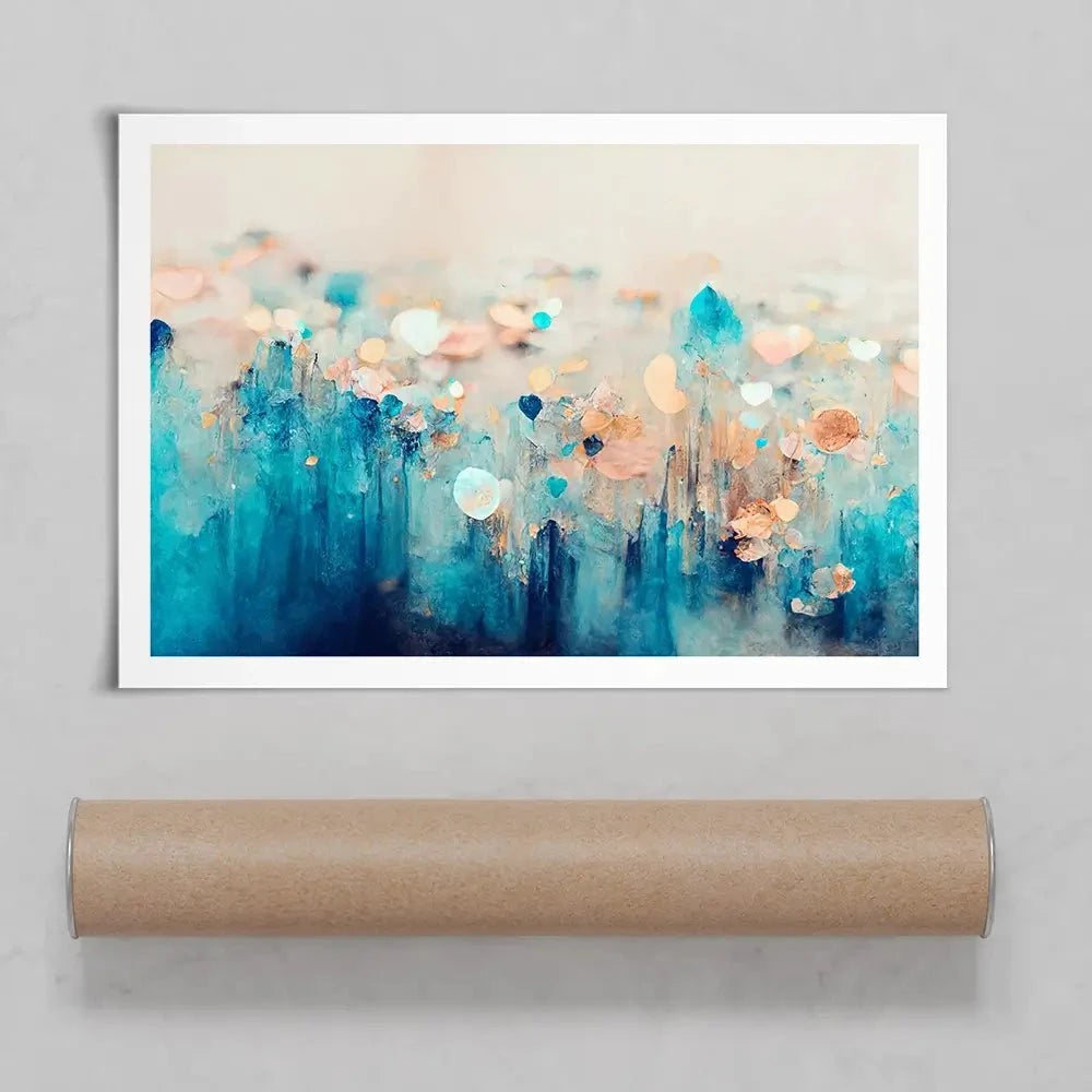 Gradient Blue Art Print Gradient Blue Art Print wall art product Treechild