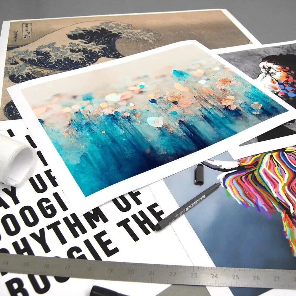 Gradient Blue Art Print Gradient Blue Art Print wall art product Treechild