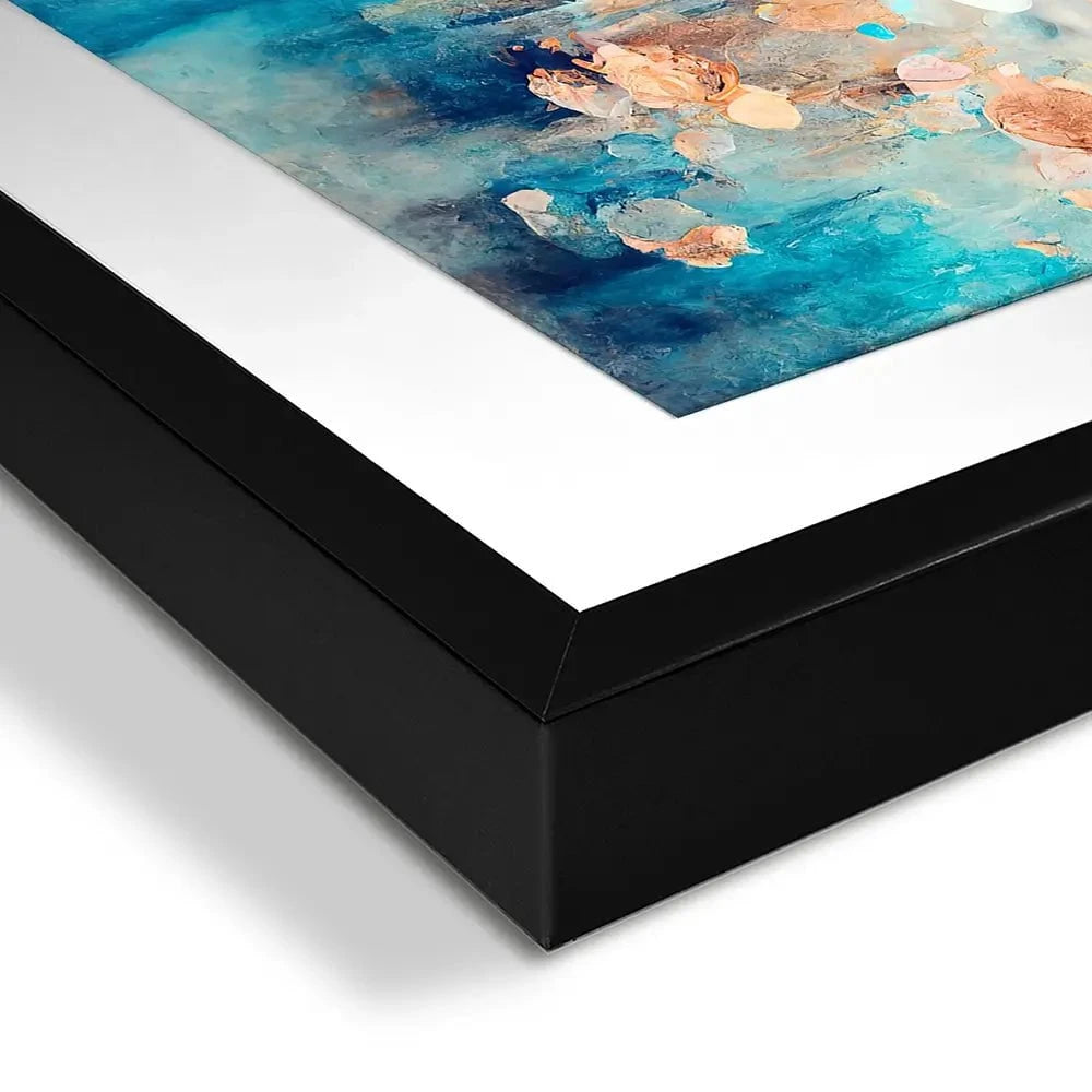 Gradient Blue Framed Art Print Gradient Blue Framed Art Print wall art product Treechild