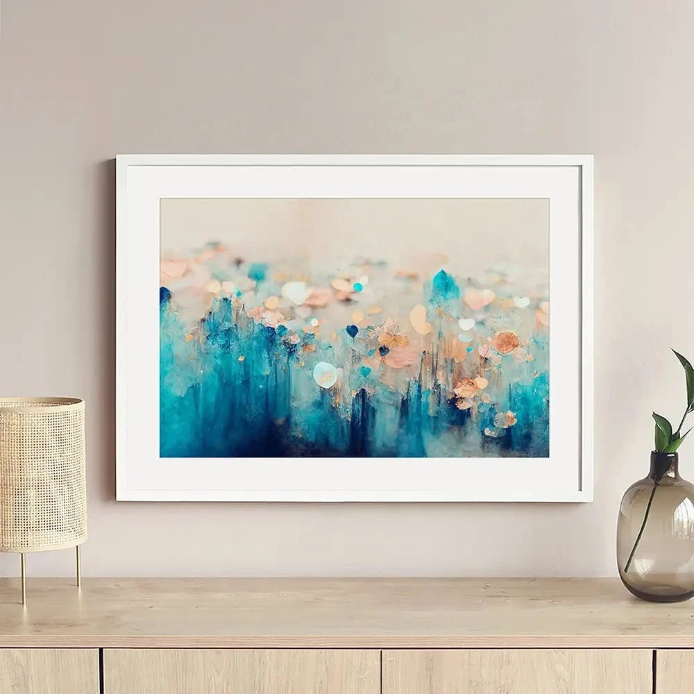 Gradient Blue Framed Art Print Gradient Blue Framed Art Print wall art product Treechild
