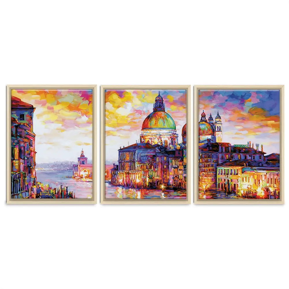 Grand Canal Italy Trio Canvas Print Grand Canal Italy Trio Canvas Print wall art product Leon Devenice