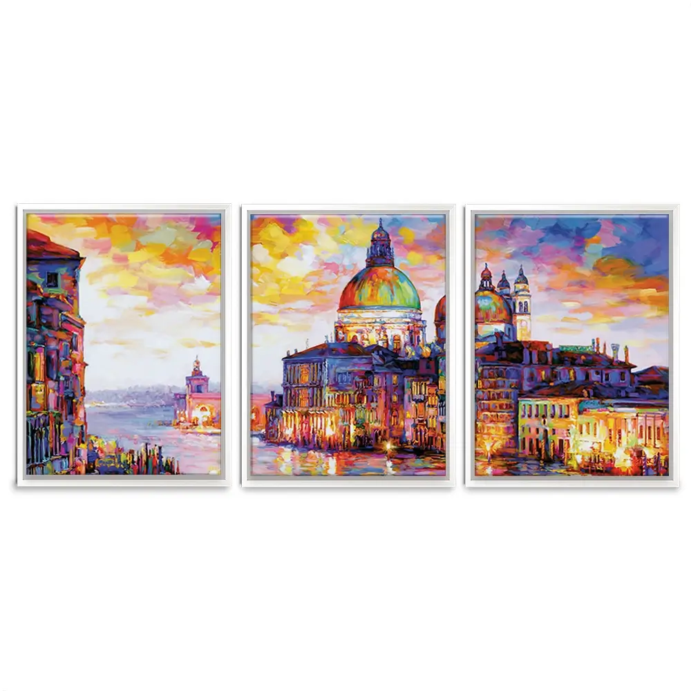 Grand Canal Italy Trio Canvas Print Grand Canal Italy Trio Canvas Print wall art product Leon Devenice