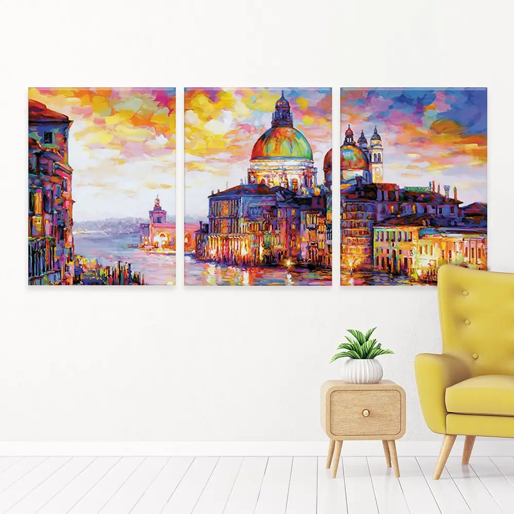 Grand Canal Italy Trio Canvas Print Grand Canal Italy Trio Canvas Print wall art product Leon Devenice