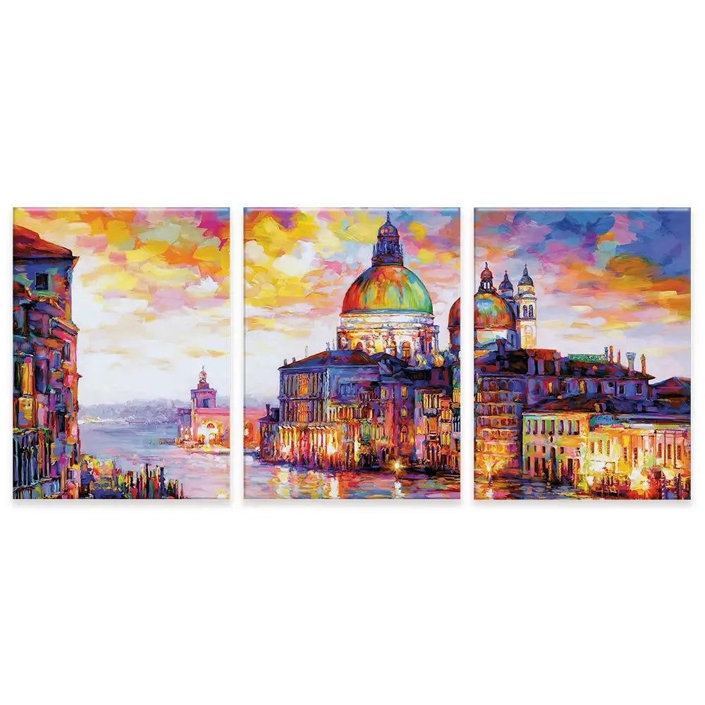 Grand Canal Italy Trio Canvas Print Grand Canal Italy Trio Canvas Print wall art product Leon Devenice