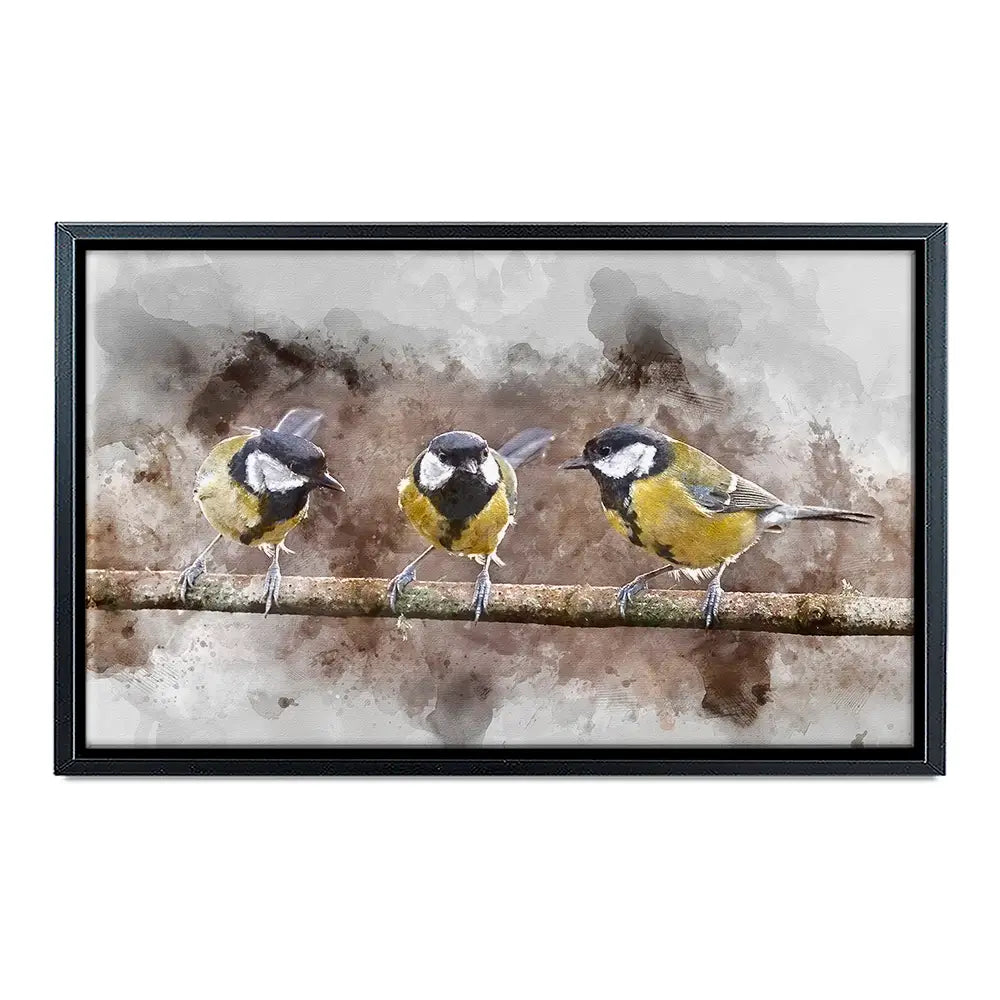 Great Tits Canvas Print Great Tits Canvas Print wall art product Matt Gibson / Shutterstock