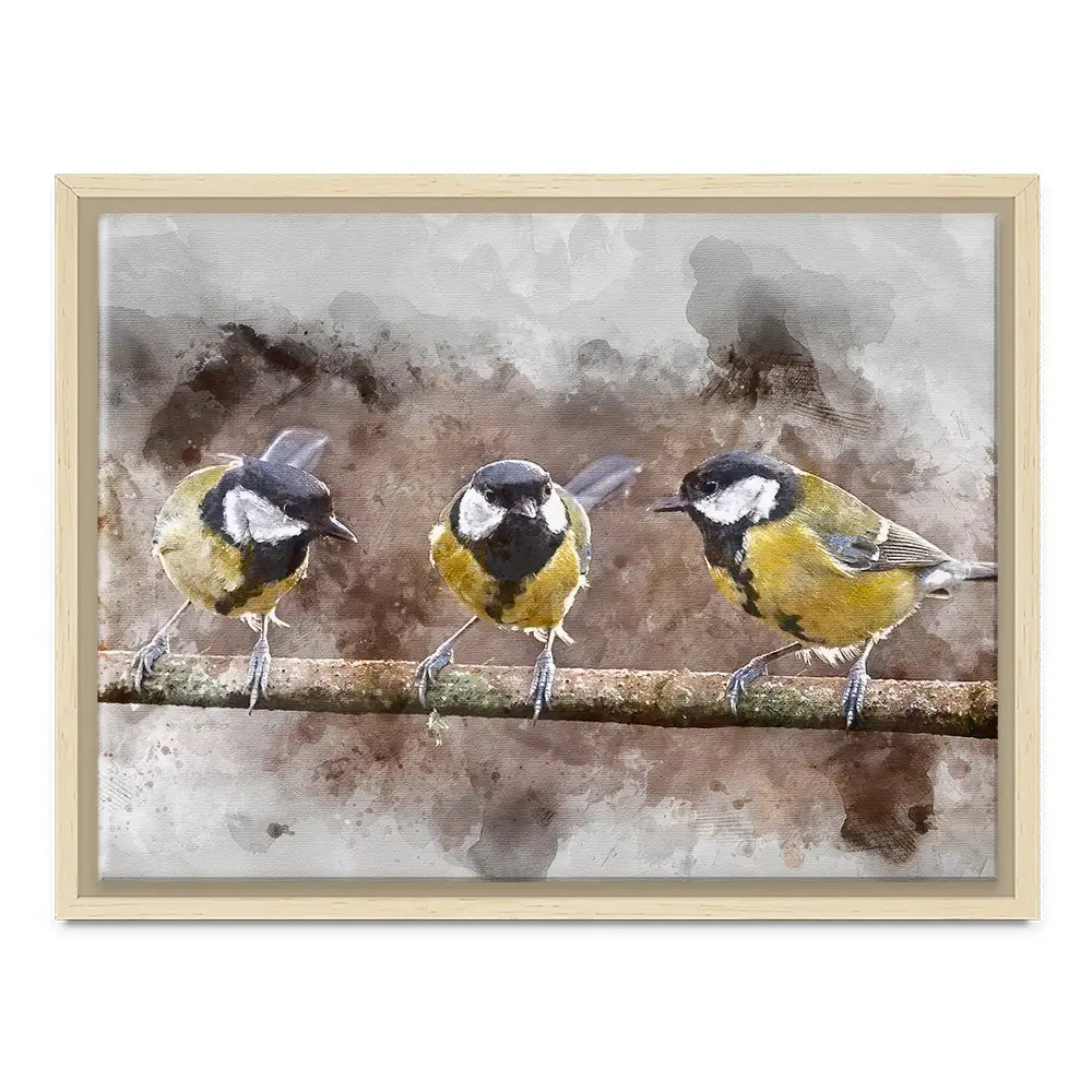 Great Tits Canvas Print Great Tits Canvas Print wall art product Matt Gibson / Shutterstock