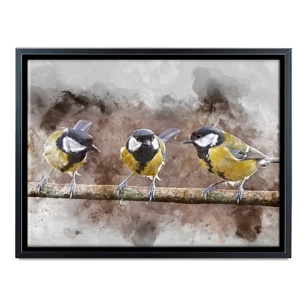 Great Tits Canvas Print Great Tits Canvas Print wall art product Matt Gibson / Shutterstock