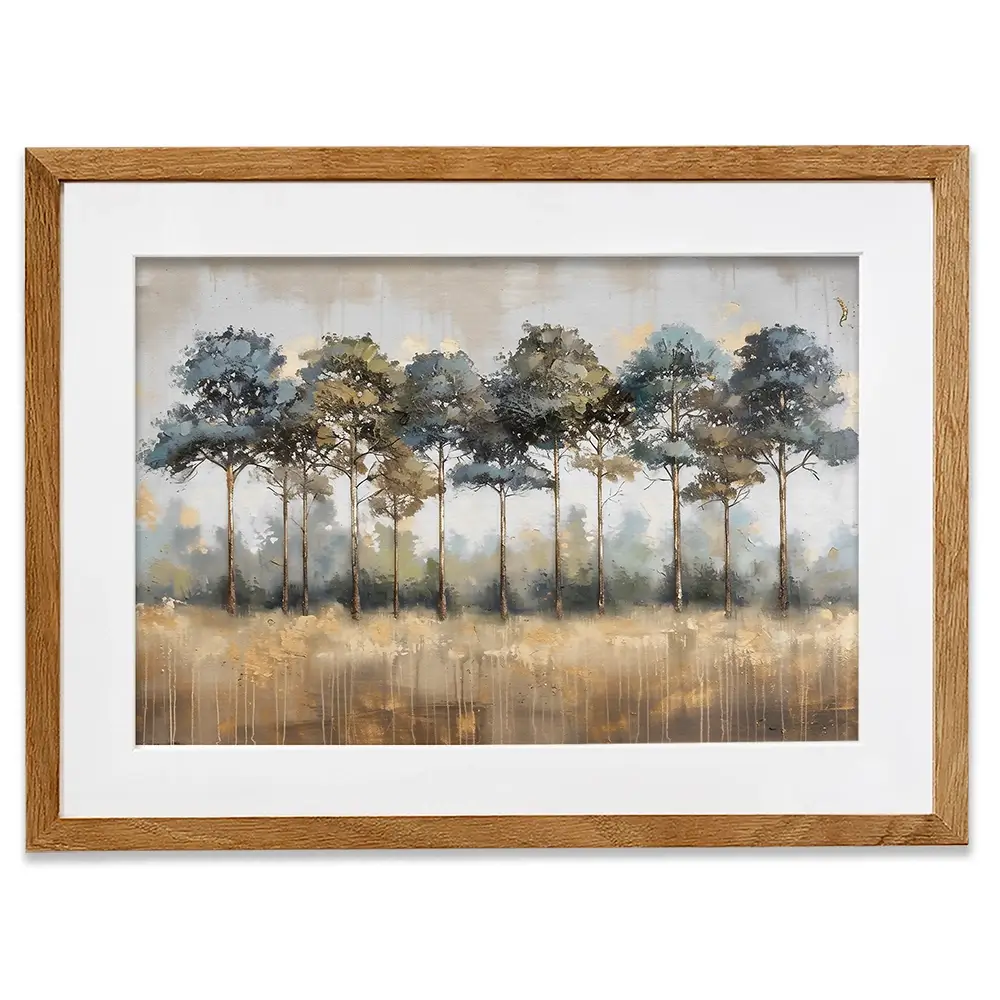 Green And Blue Trees Framed Art Print Green And Blue Trees Framed Art Print wall art product Creative Studio - Independent
