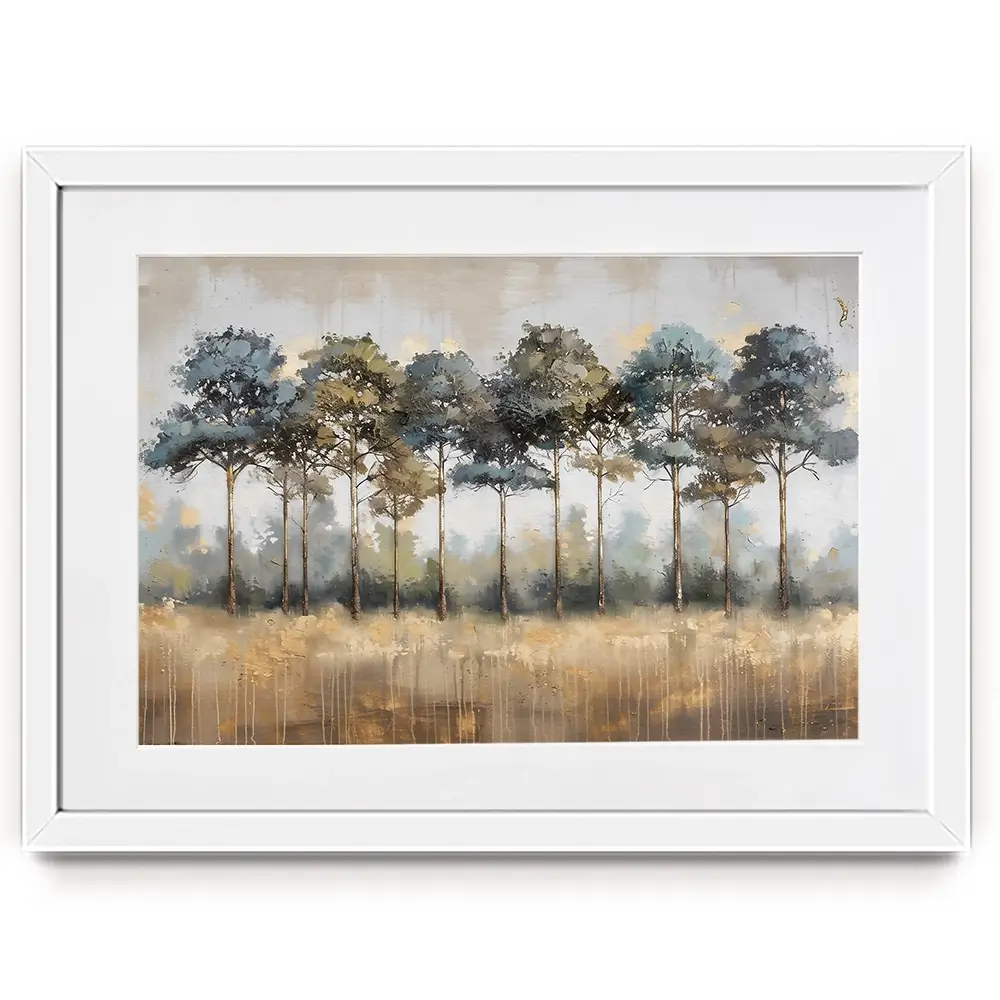 Green And Blue Trees Framed Art Print Green And Blue Trees Framed Art Print wall art product Creative Studio - Independent