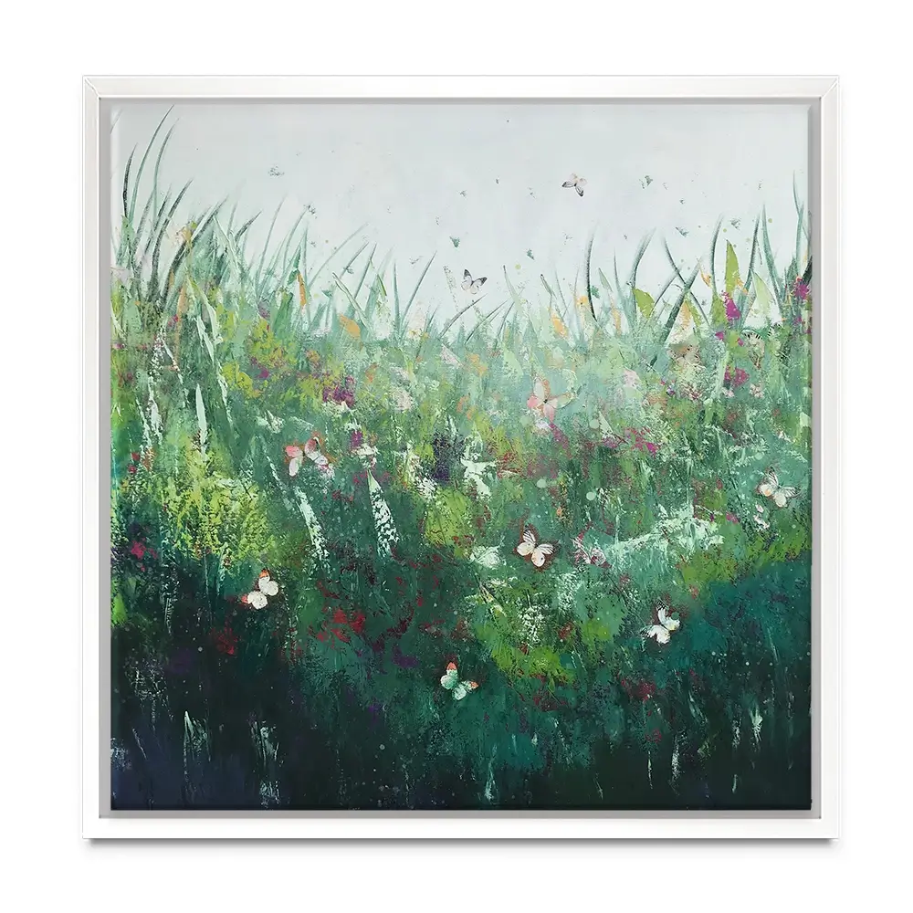 Green Butterflies Canvas Print Green Butterflies Canvas Print wall art product Laure Bury