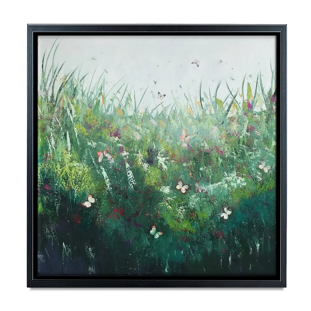 Green Butterflies Canvas Print Green Butterflies Canvas Print wall art product Laure Bury