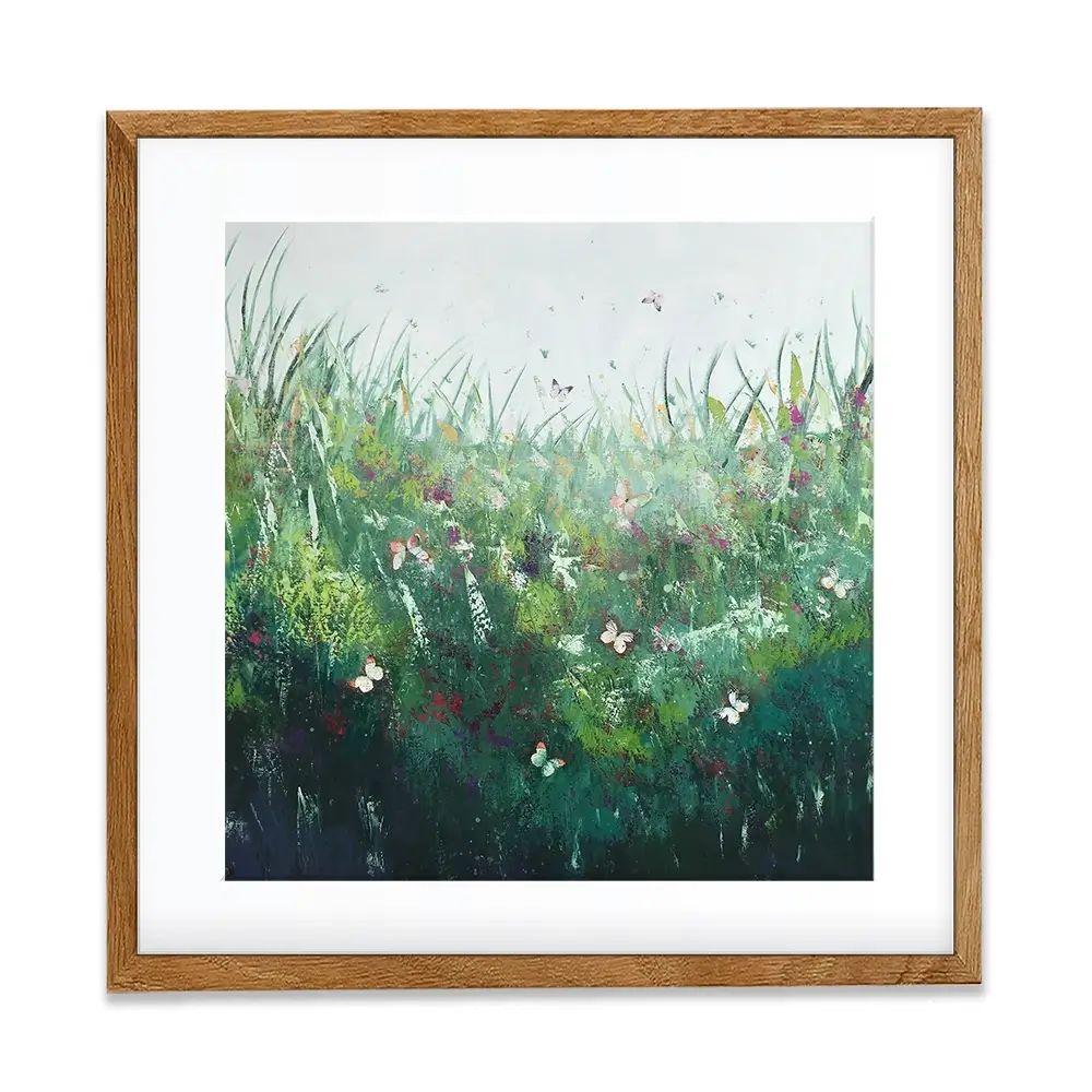 Green Butterflies Framed Art Print Green Butterflies Framed Art Print wall art product Laure Bury