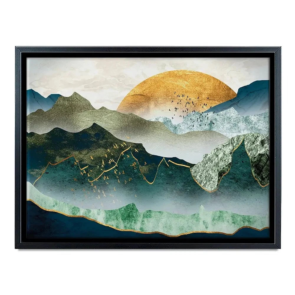 Green Golden Mountains By Sunset Canvas Print Green Golden Mountains By Sunset Canvas Print wall art product Cesar_Torres / Shutterstock