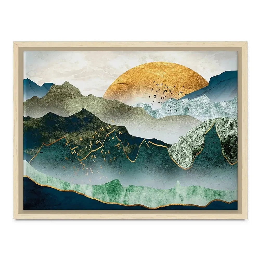 Green Golden Mountains By Sunset Canvas Print Green Golden Mountains By Sunset Canvas Print wall art product Cesar_Torres / Shutterstock