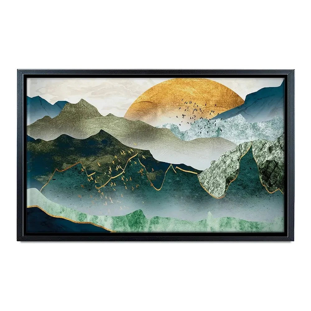 Green Golden Mountains By Sunset Canvas Print Green Golden Mountains By Sunset Canvas Print wall art product Cesar_Torres / Shutterstock