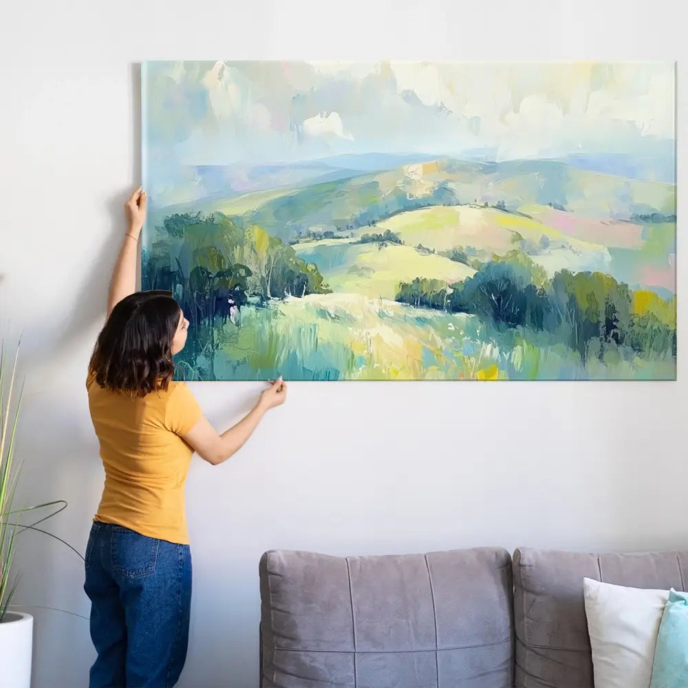 Green Hills Oversized Canvas Print Green Hills Oversized Canvas Print wall art product Tanya Ocean