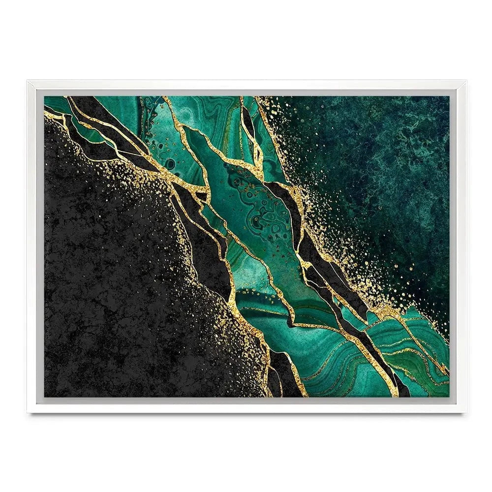Green Malachite Marble Canvas Print Green Malachite Marble Canvas Print wall art product wacomka / Shutterstock
