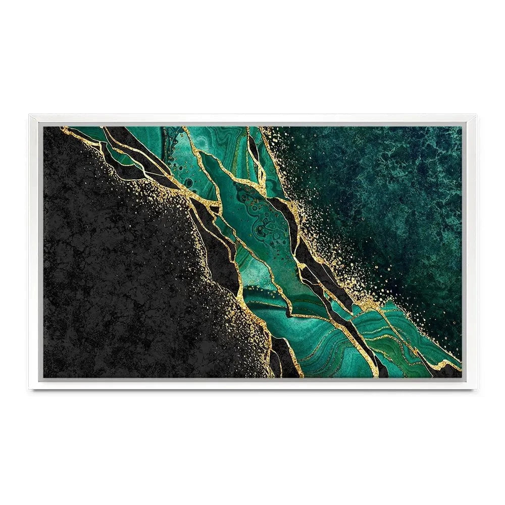 Green Malachite Marble Canvas Print Green Malachite Marble Canvas Print wall art product wacomka / Shutterstock