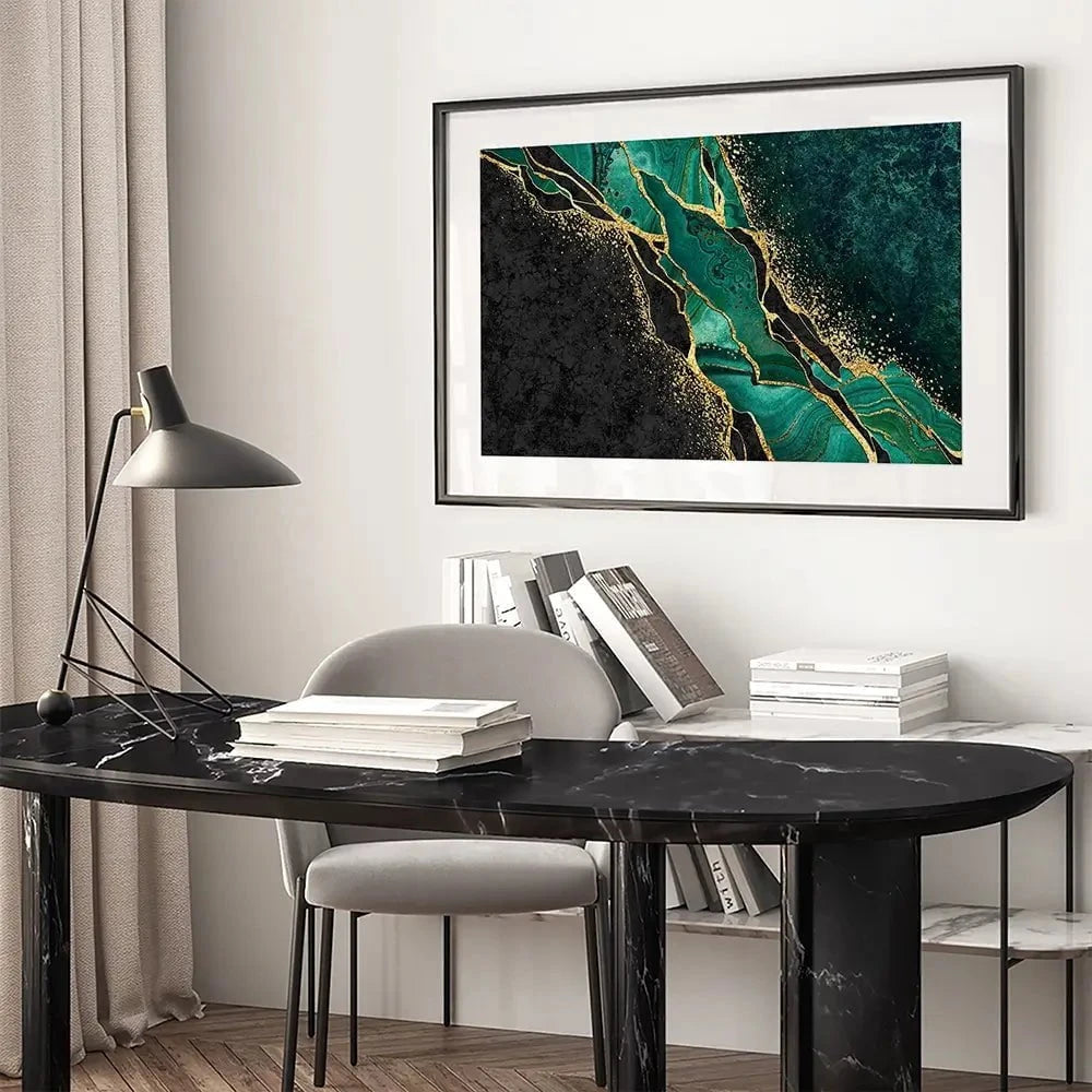 Green Malachite Marble Framed Art Print Green Malachite Marble Framed Art Print wall art product wacomka / Shutterstock