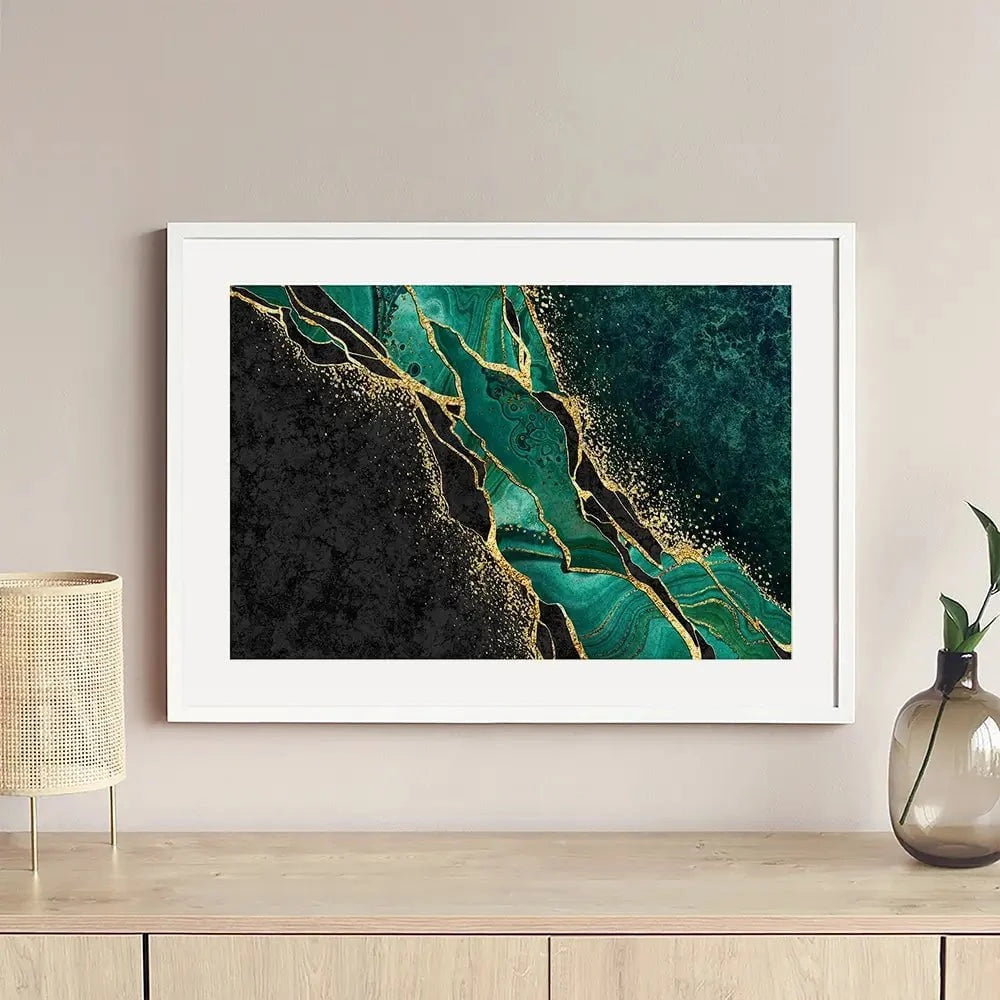 Green Malachite Marble Framed Art Print Green Malachite Marble Framed Art Print wall art product wacomka / Shutterstock