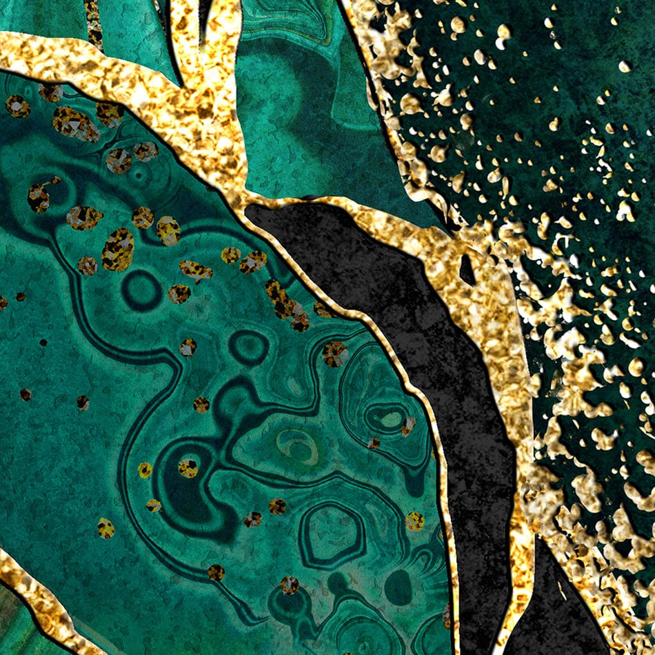 Green Malachite Marble Square Canvas Print wall art product wacomka / Shutterstock