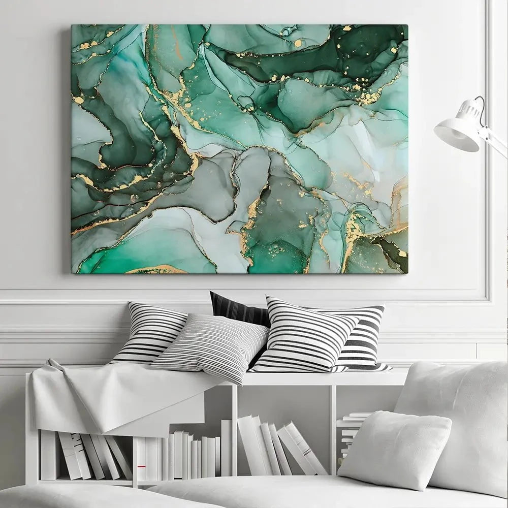 Green Marble Tones Canvas Print Green Marble Tones Canvas Print wall art product djero.adlibeshe yahoo.com / Shutterstock