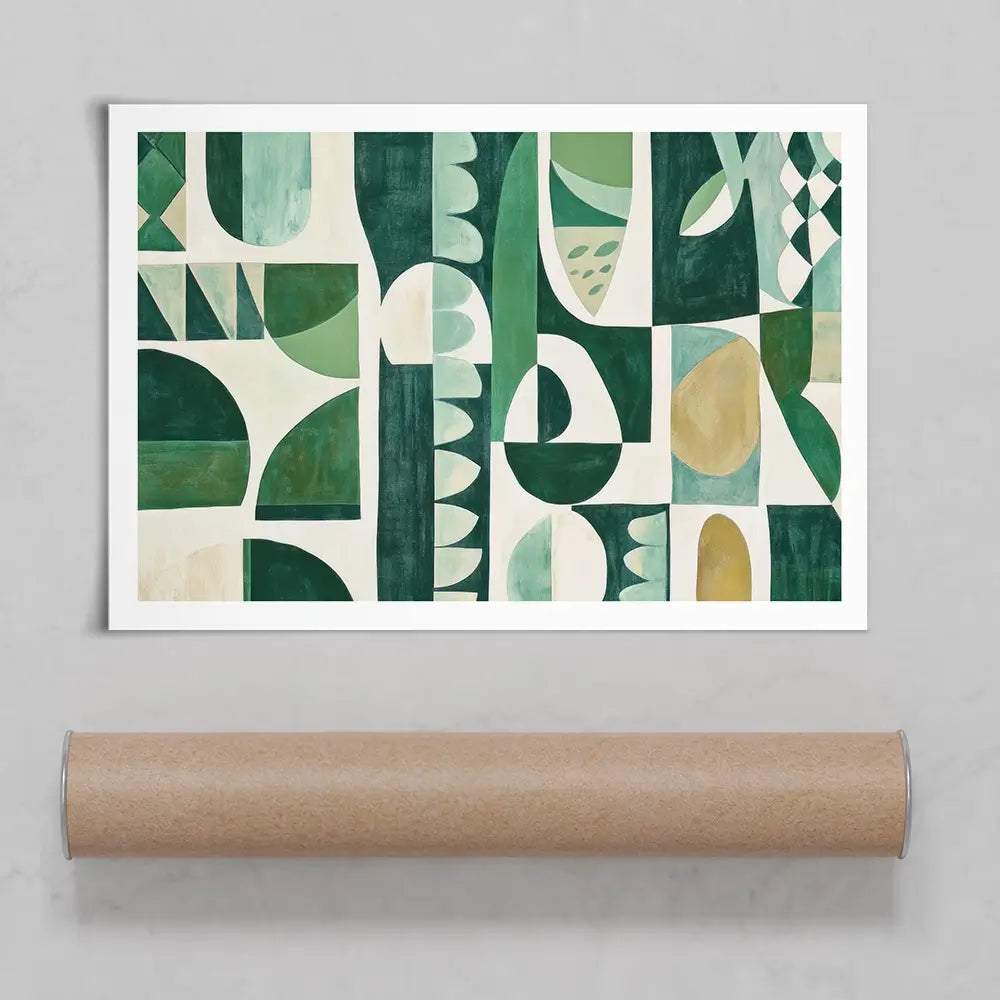 Green Modernist Art Print Green Modernist Art Print wall art product Sisi And Seb - Independent